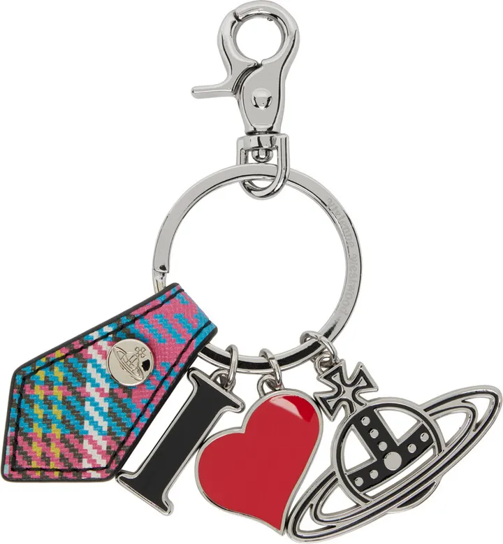 Vivienne Westwood Multicolor I Love Orb Keychain