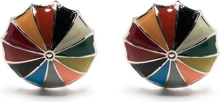 Umbrella enamel cufflinks