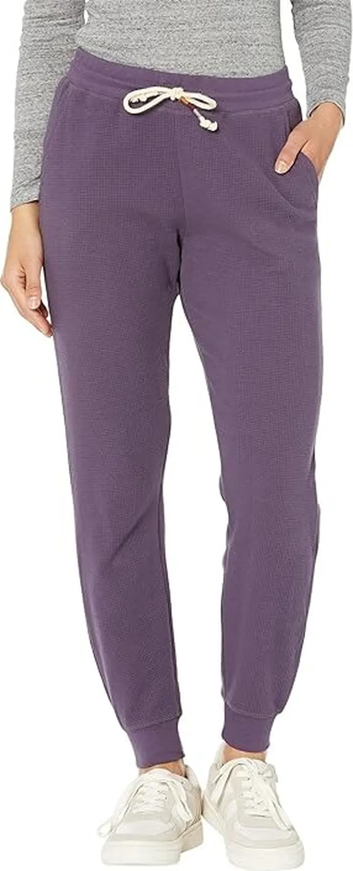 PACT Organic Cotton Waffle Joggers (Currant) Women's Casual Pants