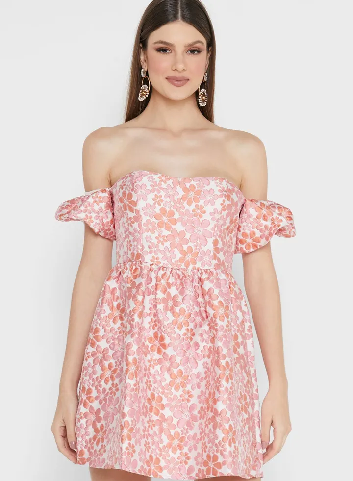 Bardot Floral Print Dress