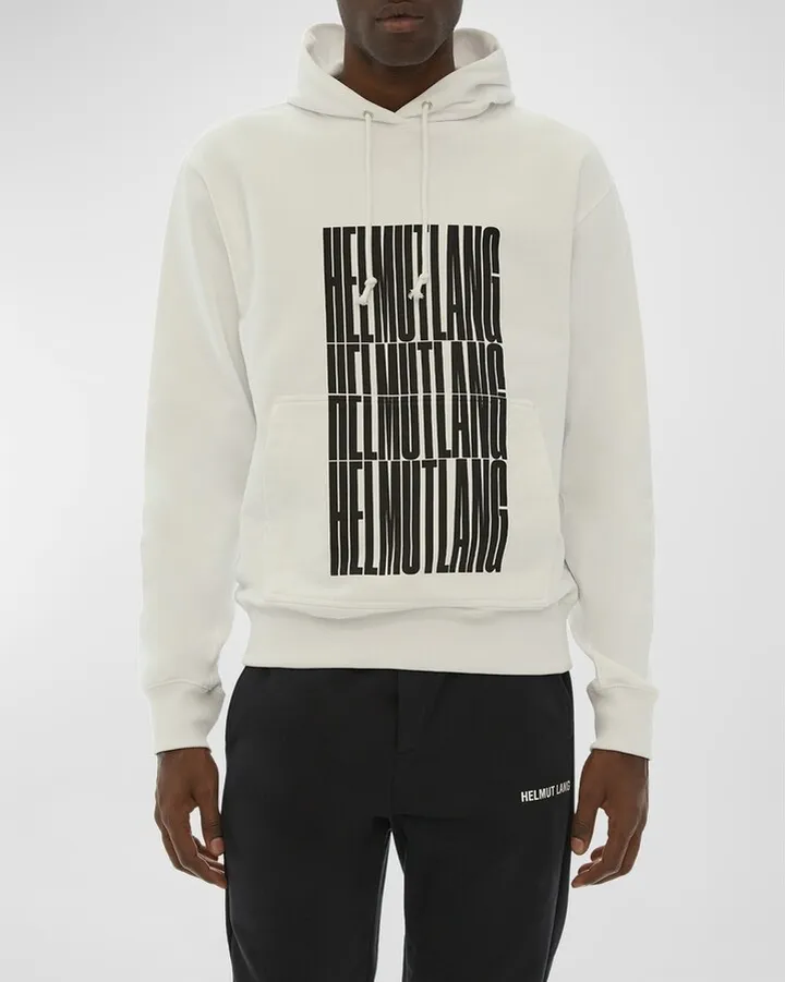 Men's Bold Logo-Print Cotton Hoodie