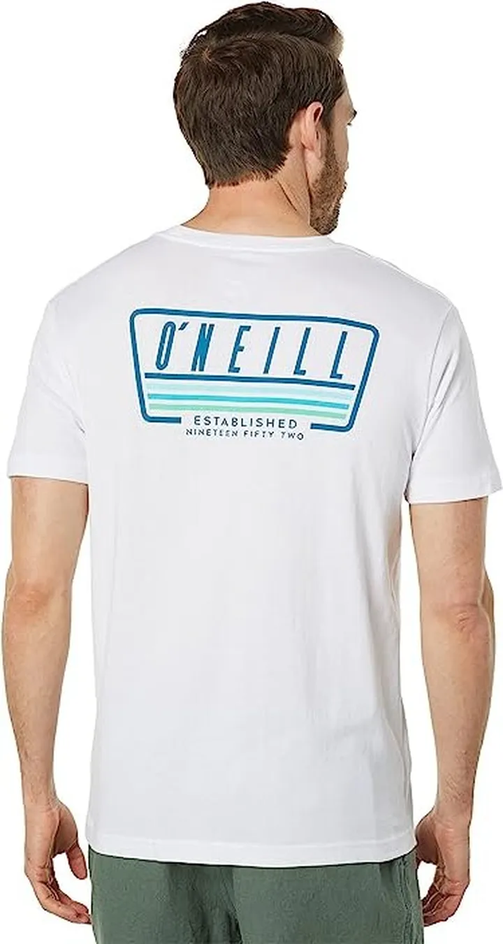 O'Neill Headquarters Short Sleeve Tee (White) Men's Clothing
