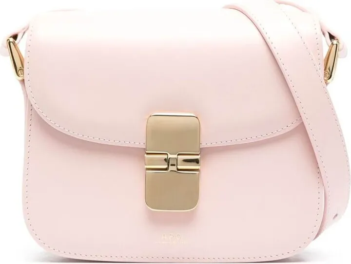 Grace Mini Pink Leather Crossbody Bag Woman