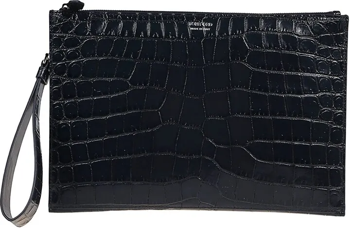 Logo-print Clutch