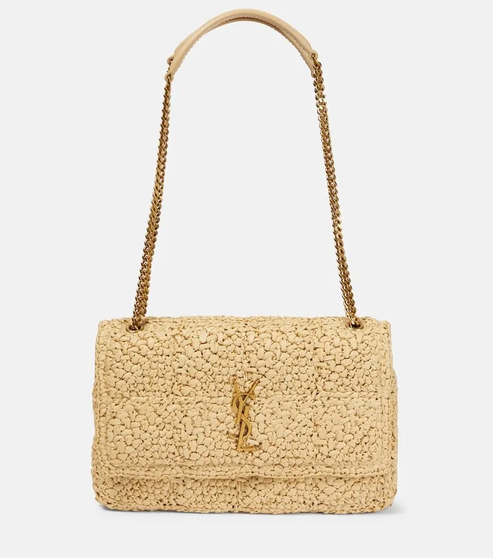 Jamie Medium raffia shoulder bag