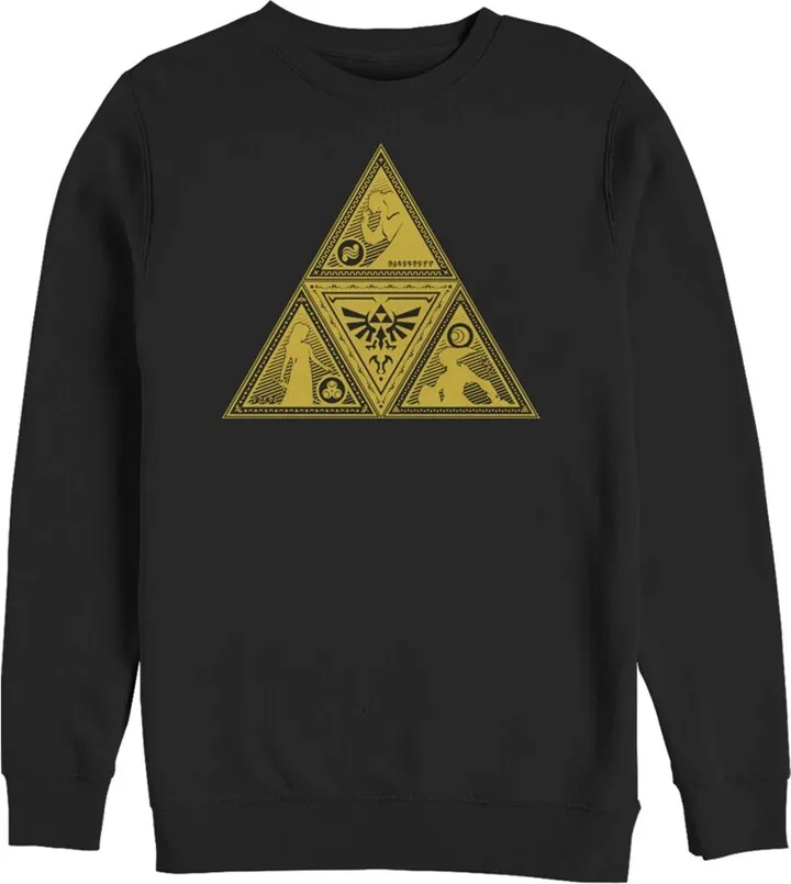 Men's Nintendo Legend of Zelda Triforce Silhouette Sweatshirt - Black - Small