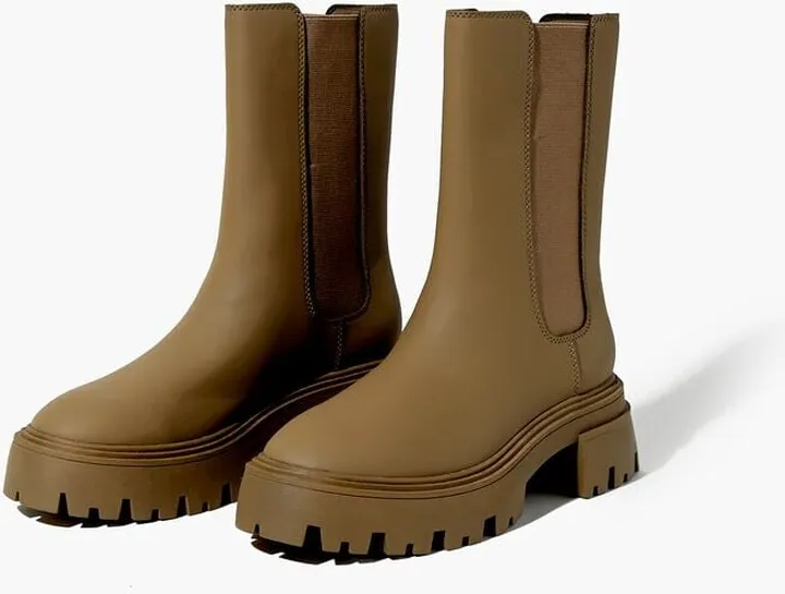 Faux Leather Chelsea Boots
