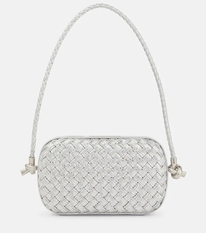 Knot Mini metallic leather shoulder bag