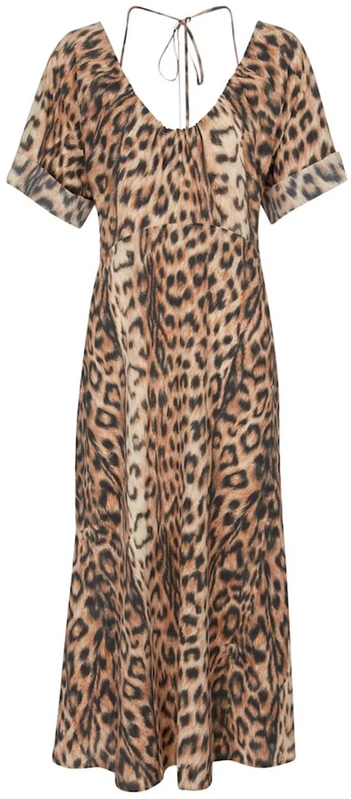 Leopard-print midi dress