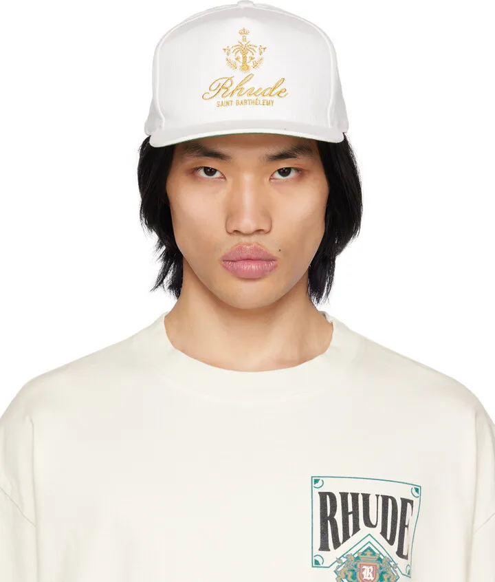 Rhude White Rosewood Cap