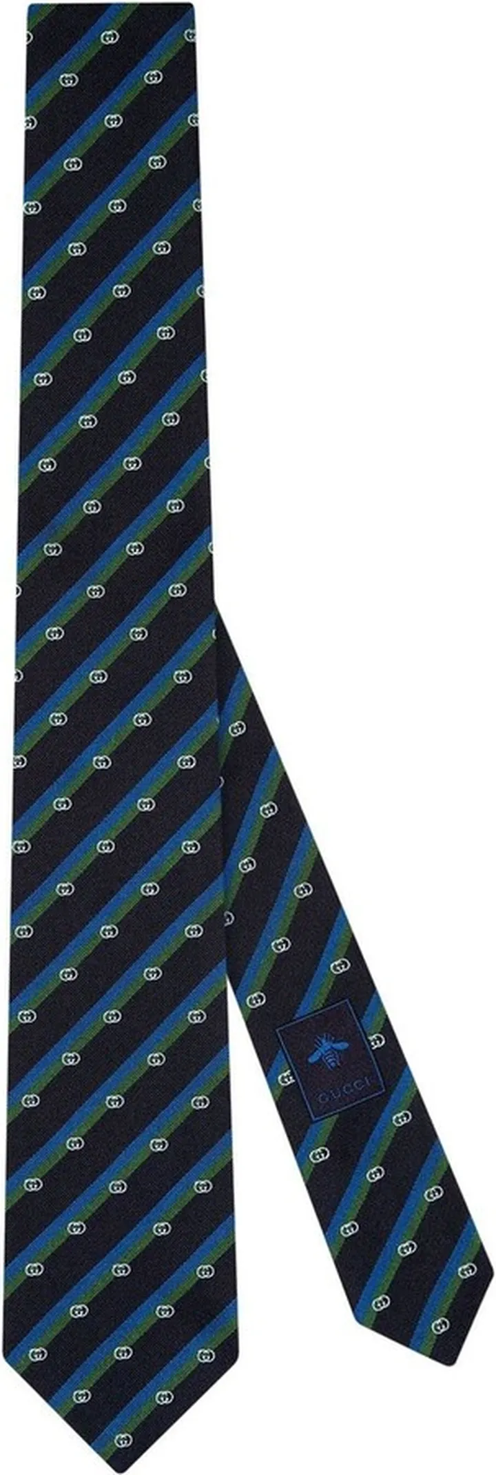 Interlocking G silk jacquard tie