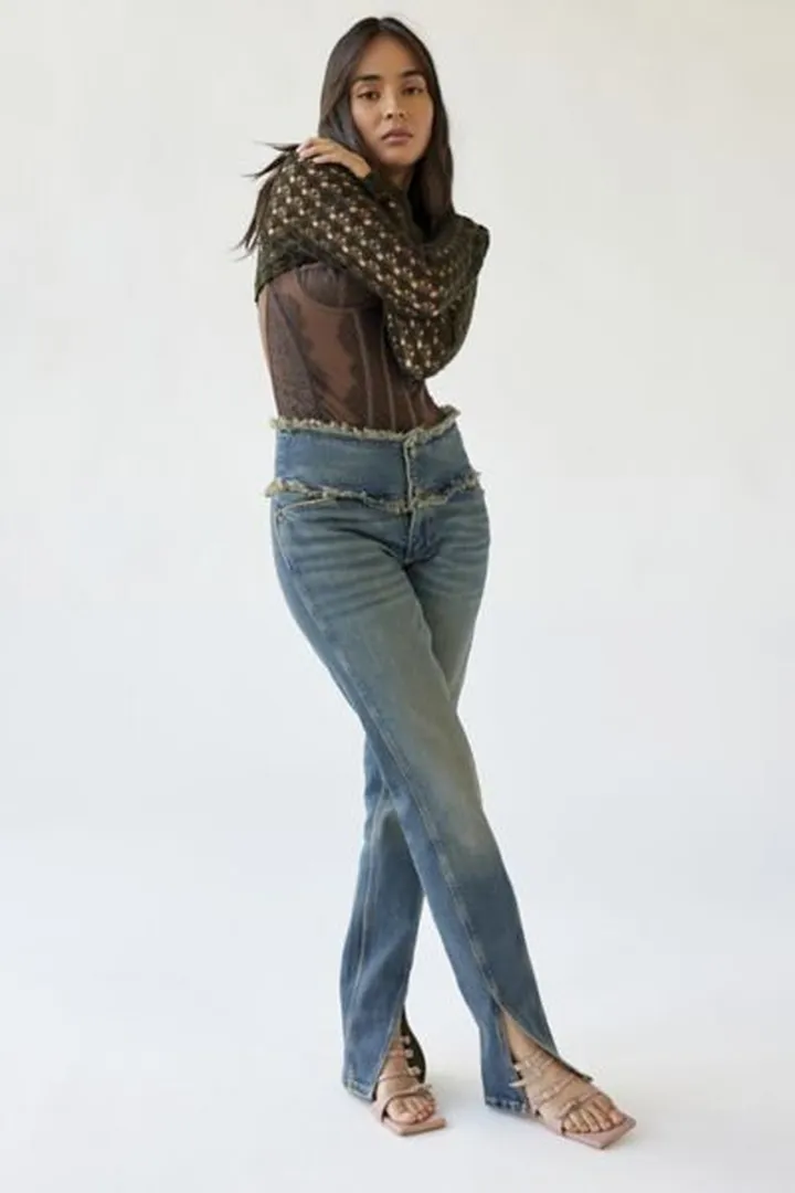 BDG Cutoff Waistband Split Hem Jean