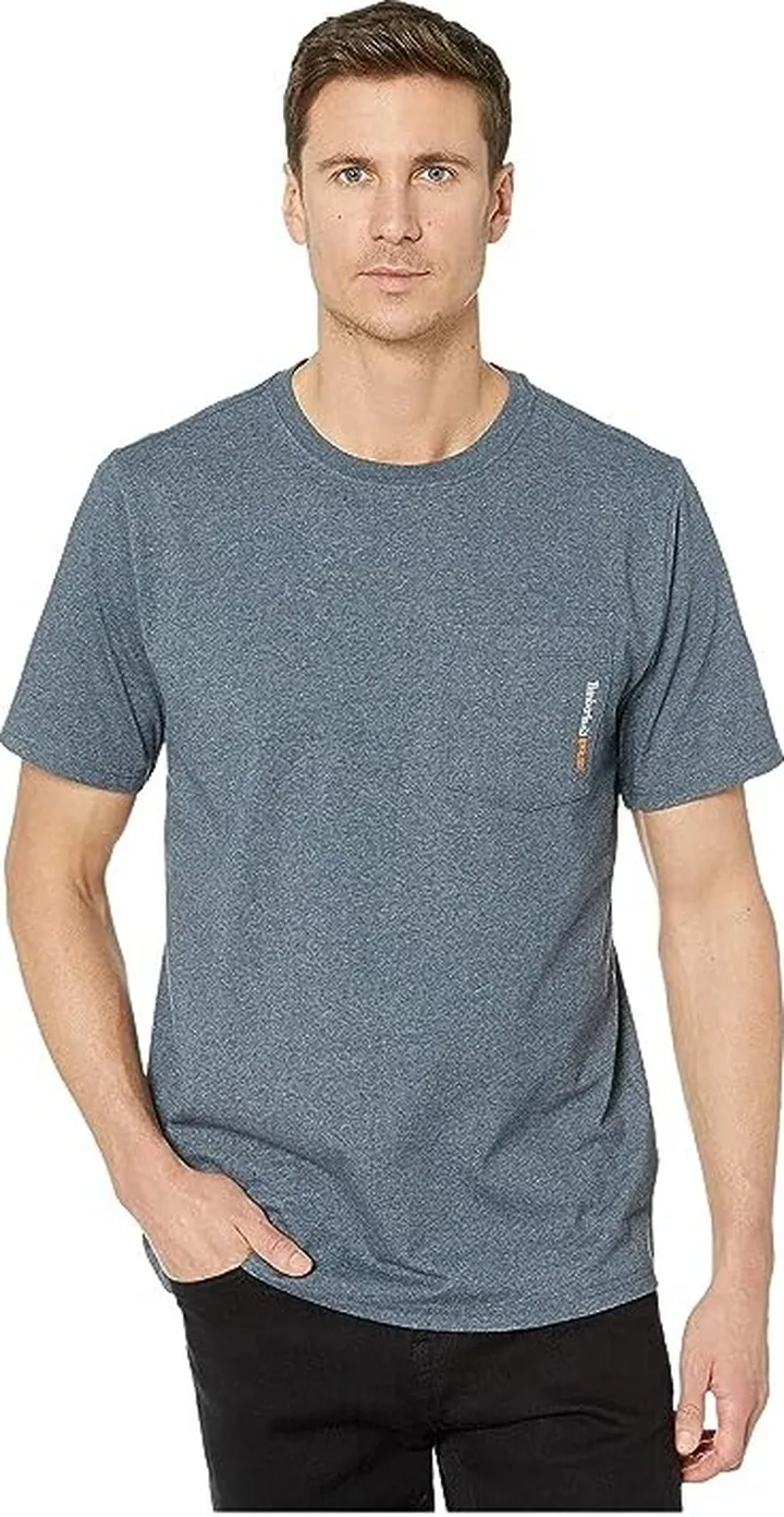 Timberland PRO Base Plate Blended Short Sleeve T-Shirt (Navy Heather) Men's T Shirt