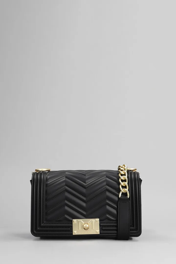 Flat S Manhattan Shoulder Bag In Black Pvc