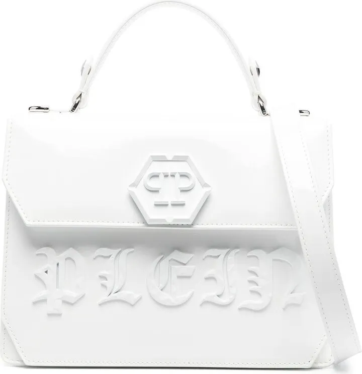 Superheroin patent-leather tote bag
