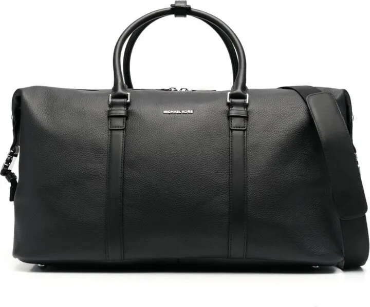 Commuter logo-plaque duffle bag