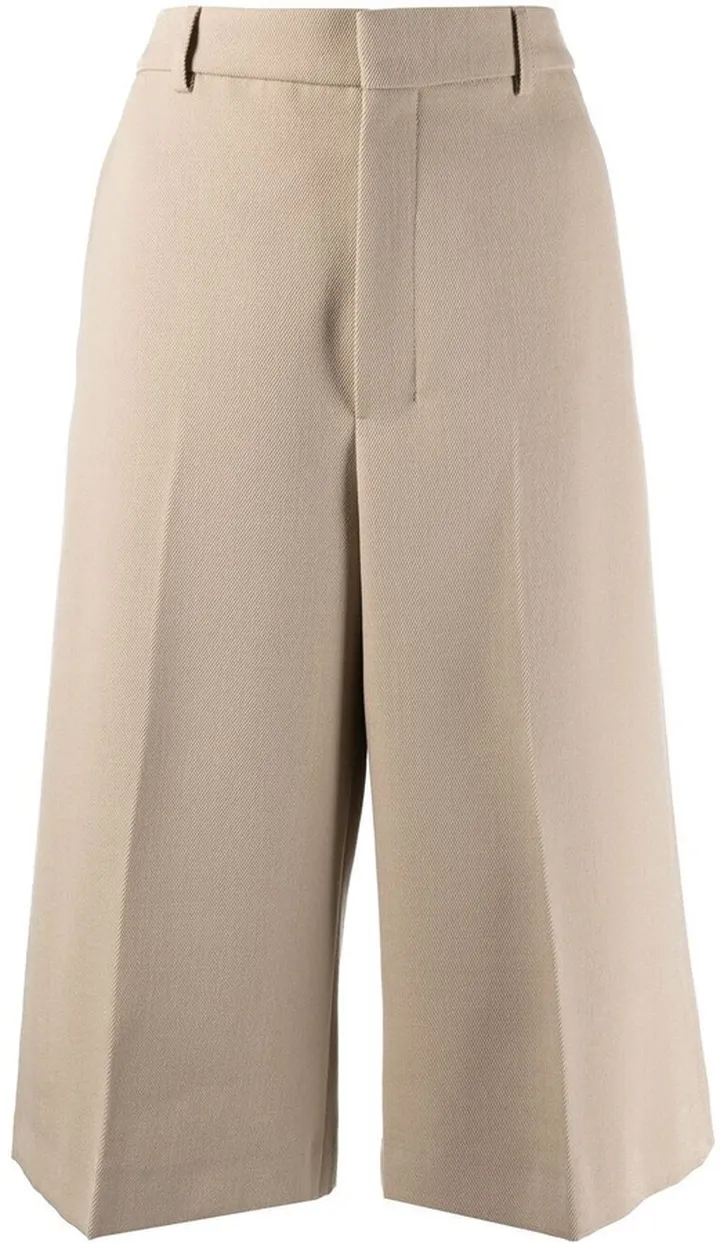 Cropped Wide-Leg Trousers