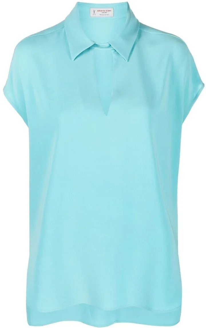 polo-collar detail T-shirt