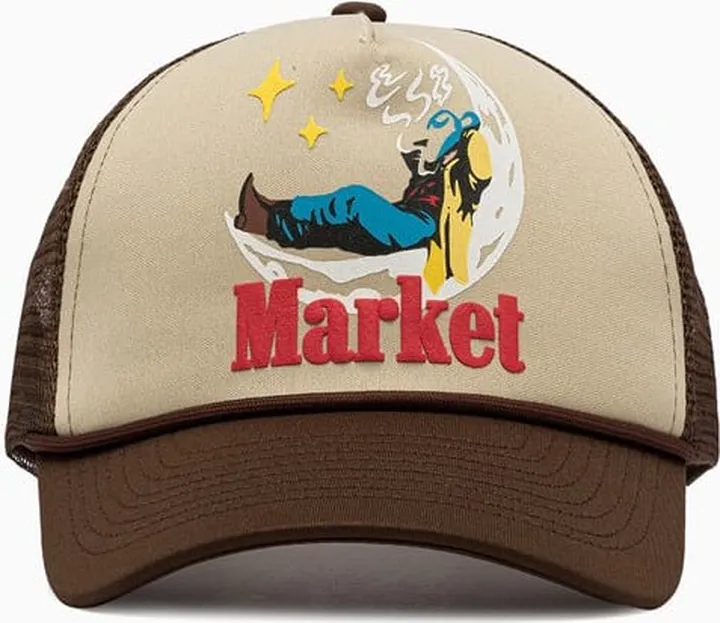 Man On Moon Market Baseball Cap