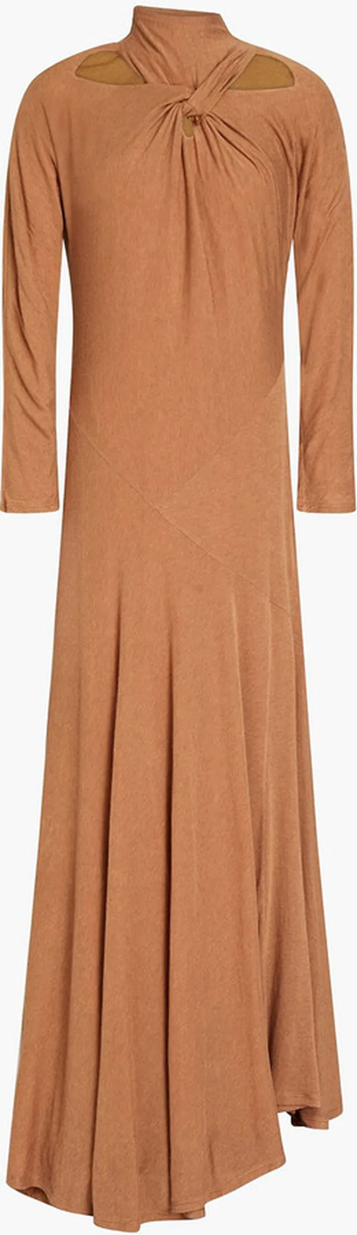 Maia cutout twist-front Tencel-blend jersey maxi dress