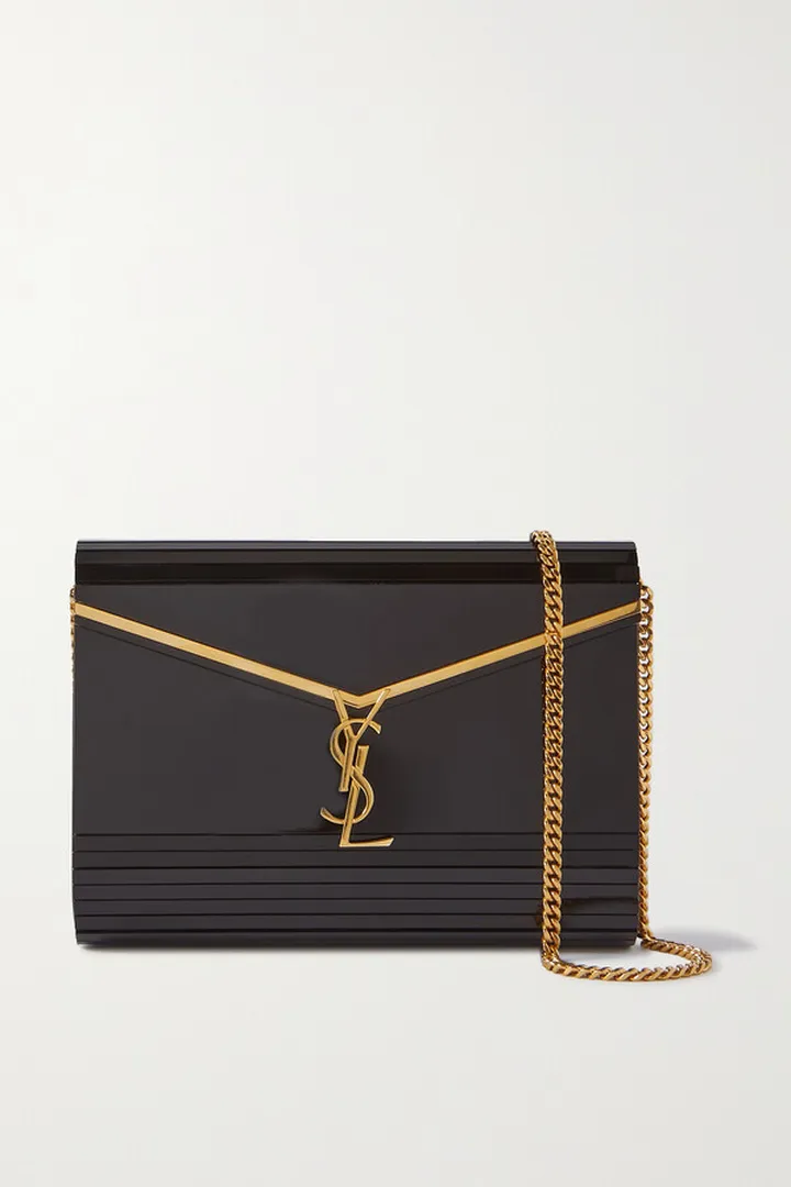 SAINT LAURENT - Cassandra Minaudiere Acrylic Shoulder Bag - Black