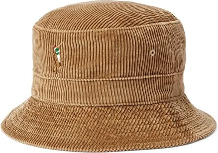 Polo Ralph Lauren Corduroy Bucket Hat (Golden Brown) Baseball Caps