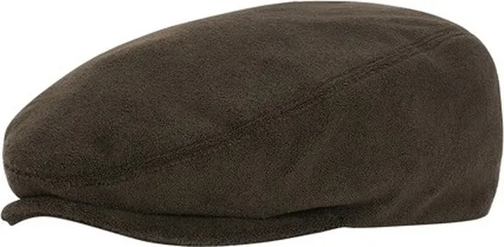 Cotton terrycloth flat cap with logo tag