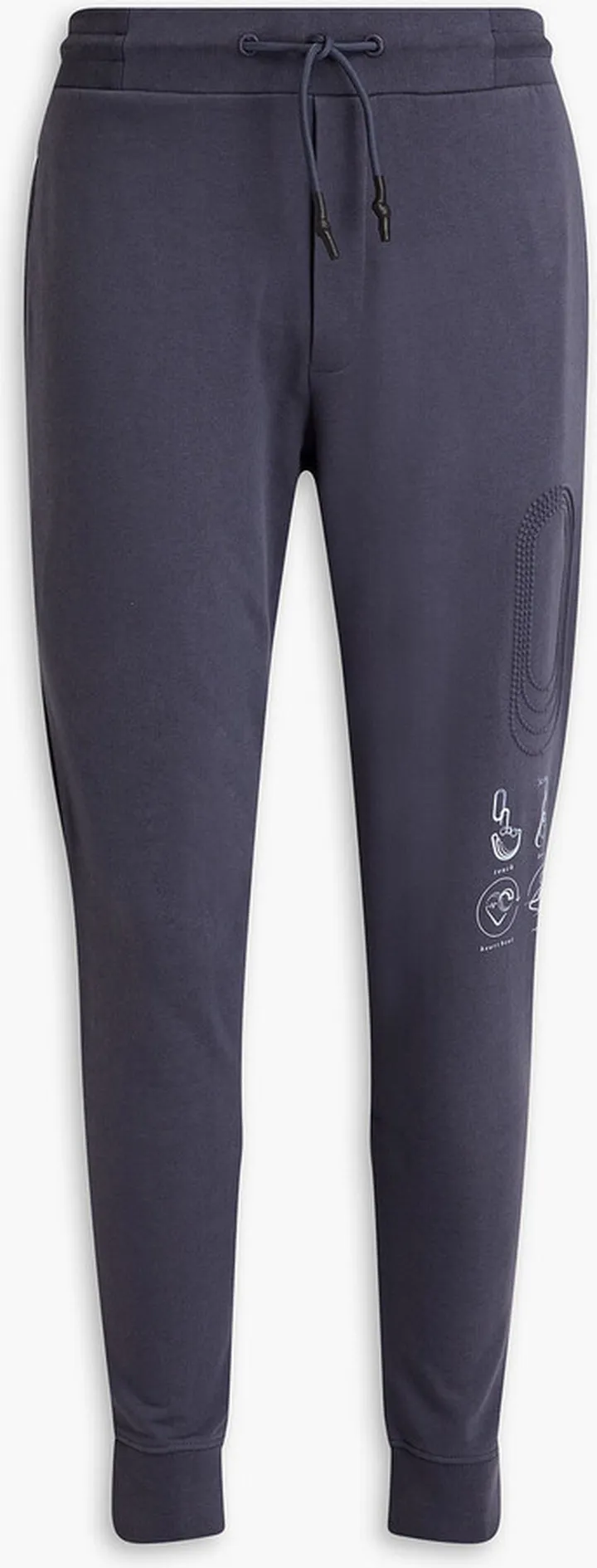 Embossed French cotton-terry sweatpants