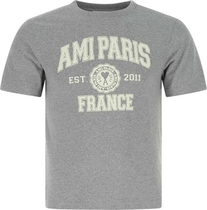 AMI Paris Logo Printed Crewneck T-Shirt