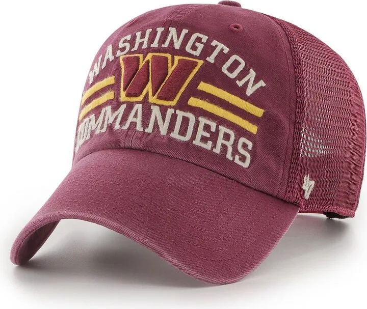 Men's '47 Brand Burgundy Washington Commanders Highpoint Trucker Clean Up Snapback Hat