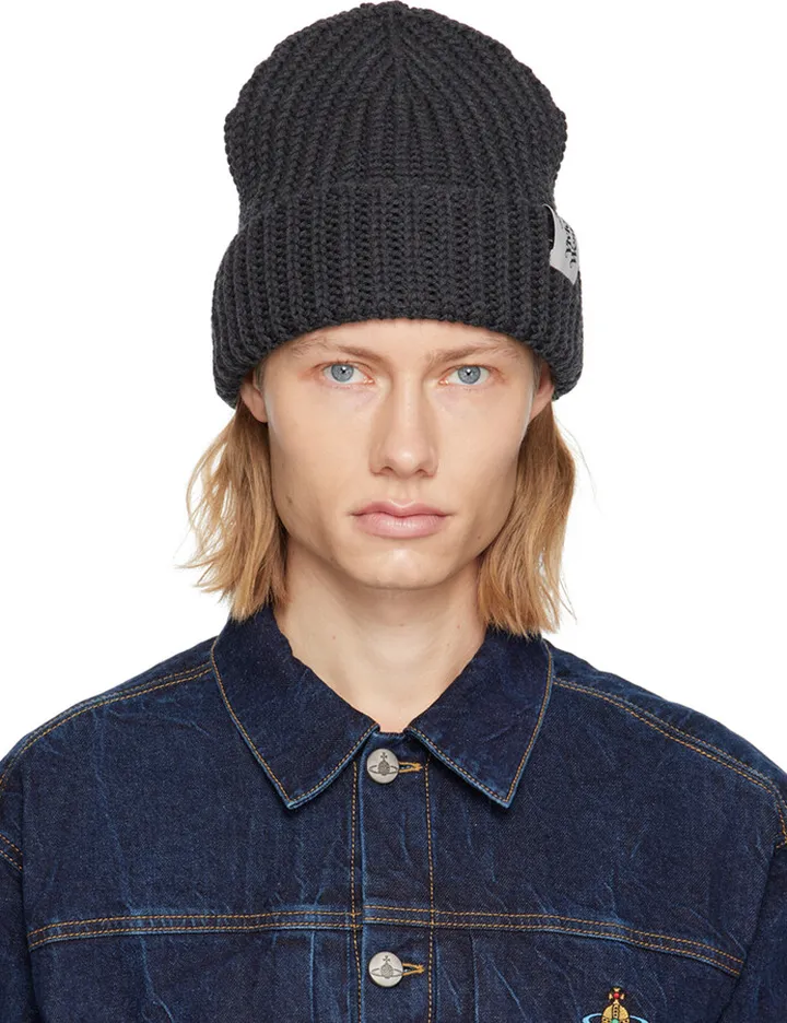 Vivienne Westwood Gray Classic Beanie