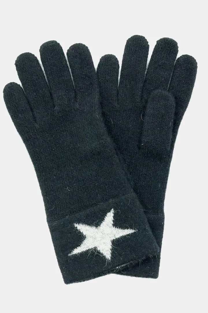 Colorblocked Star Design Gloves