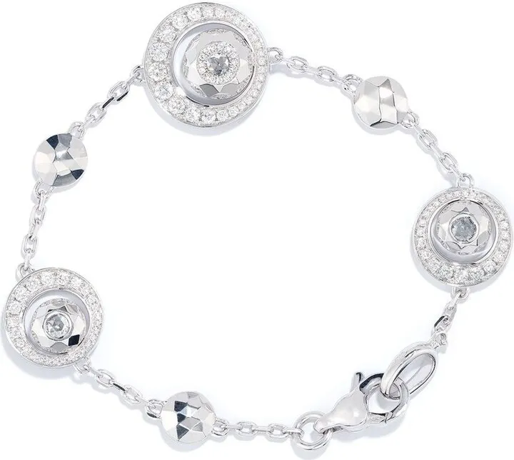 18kt white gold diamond Rose Cut Forever chain bracelet