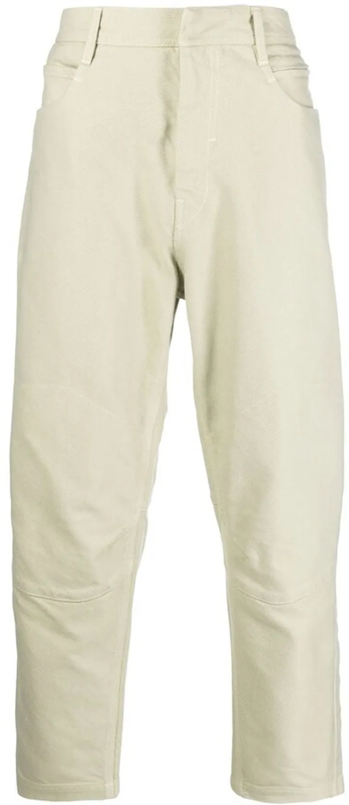Zip-Detail Straight-Leg Trousers