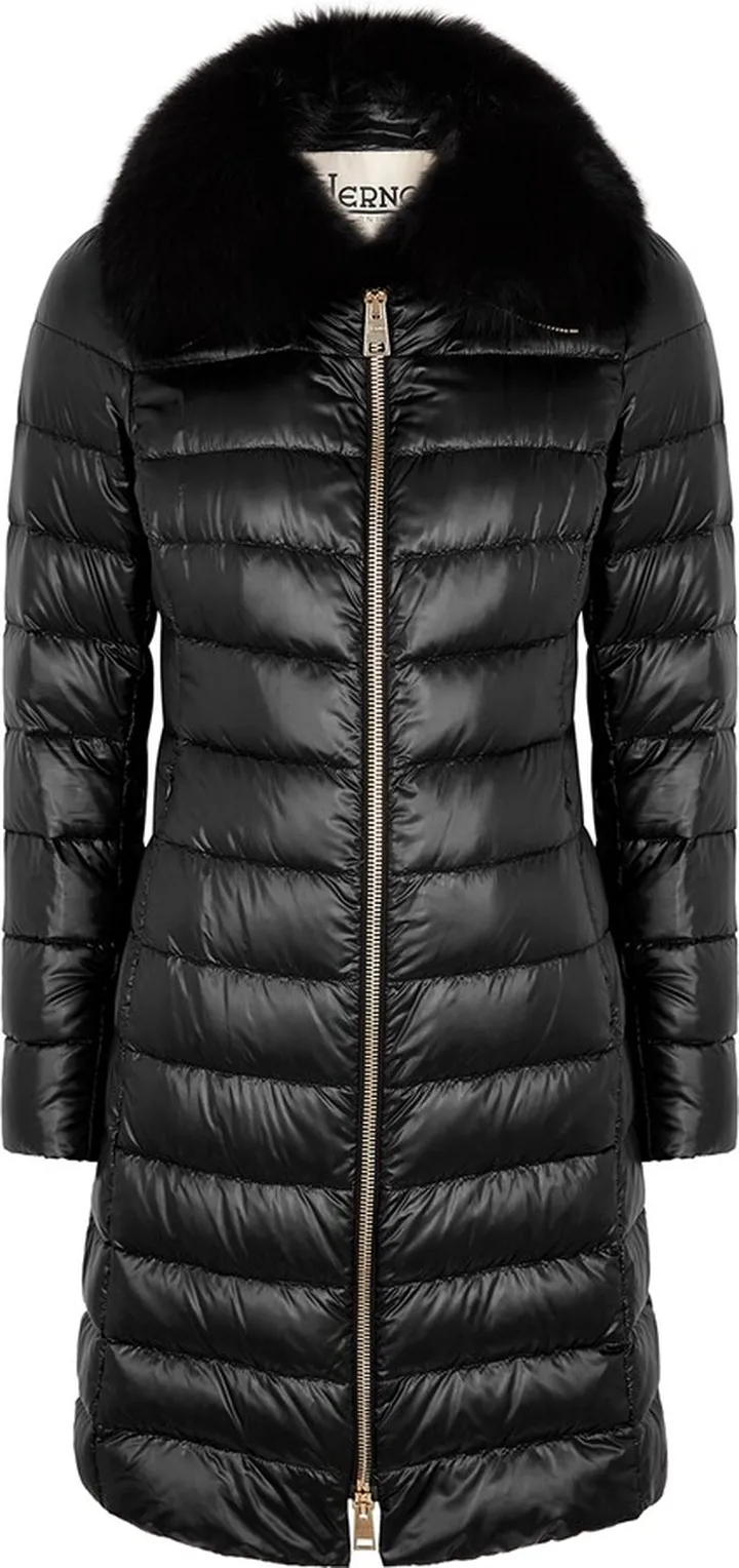 Herno Elisa Fur-trimmed Shell Coat