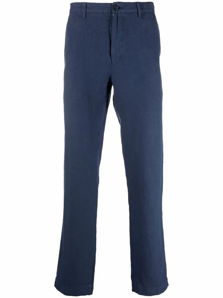Straight-Leg Linen Trousers