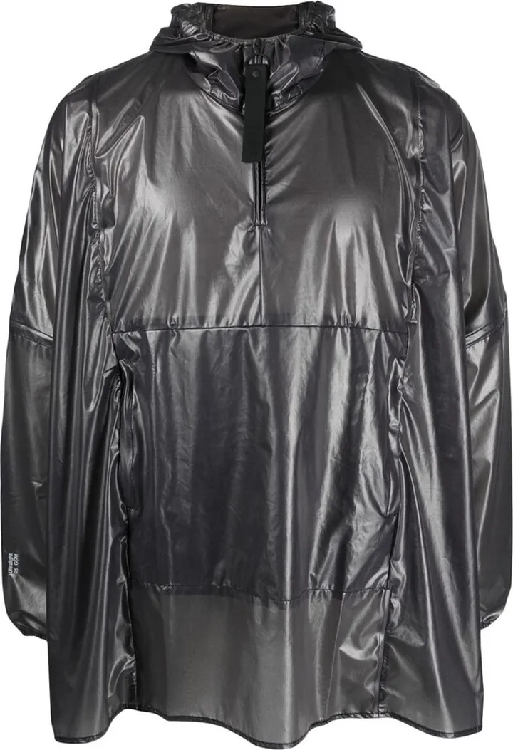 Slouchy-Body Hooded Raincoat