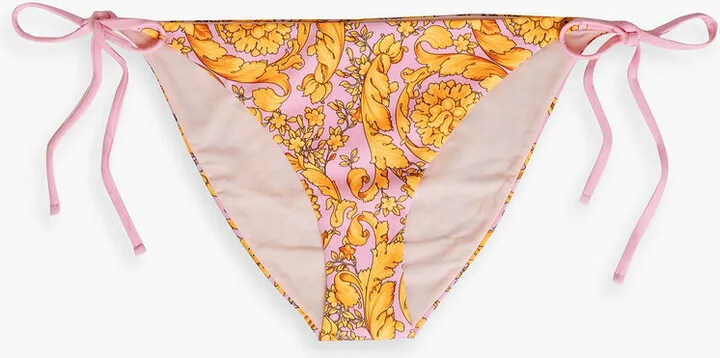 Printed low-rise bikini briefs