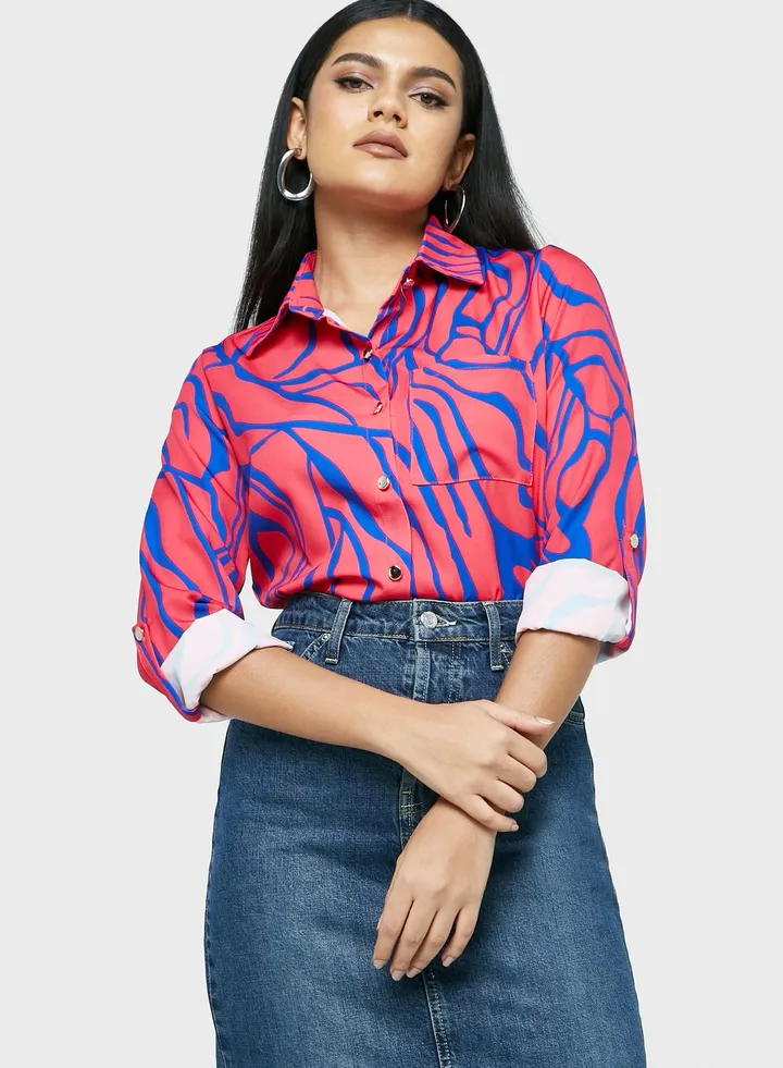 Printed Button Shirt