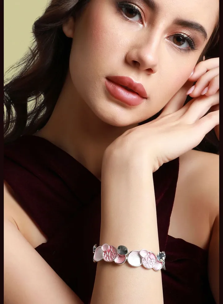 Silver Plated Designer Party Wear Bracelet For Women