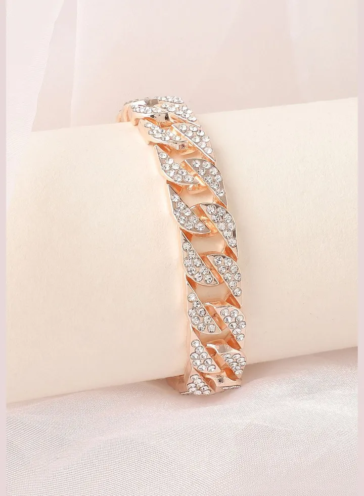 Gold Plated Designer Stone Casual Bracelet For Women