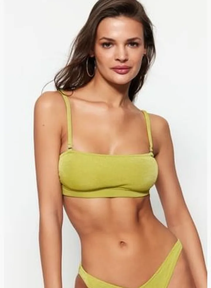 Glitter Finish Stretchy Bikini Top