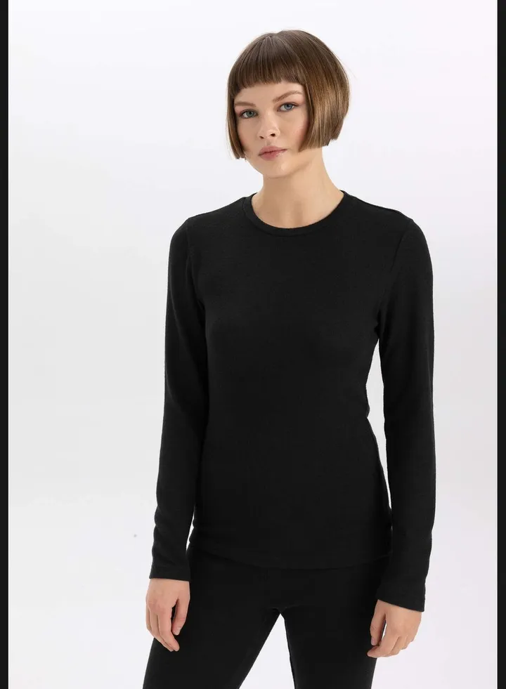 Woman Slim Fit Long Sleeve Knitted Tops