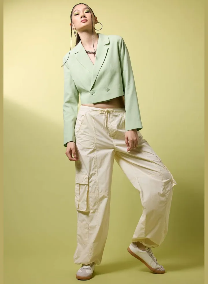 Woman Parachute Woven Trousers