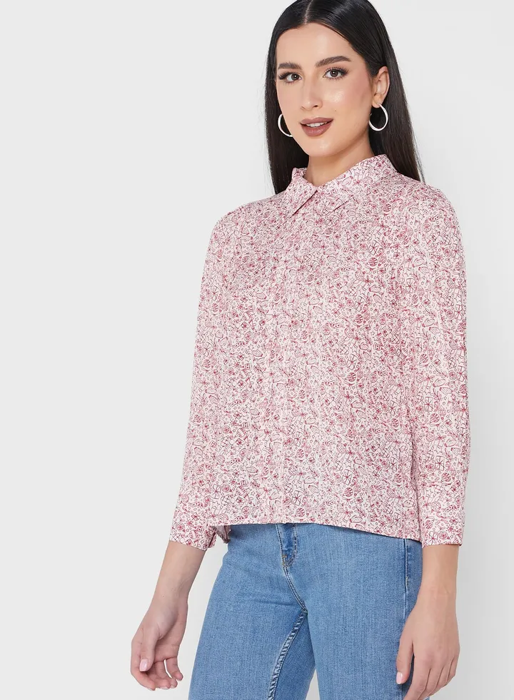 Ditsy Print Top