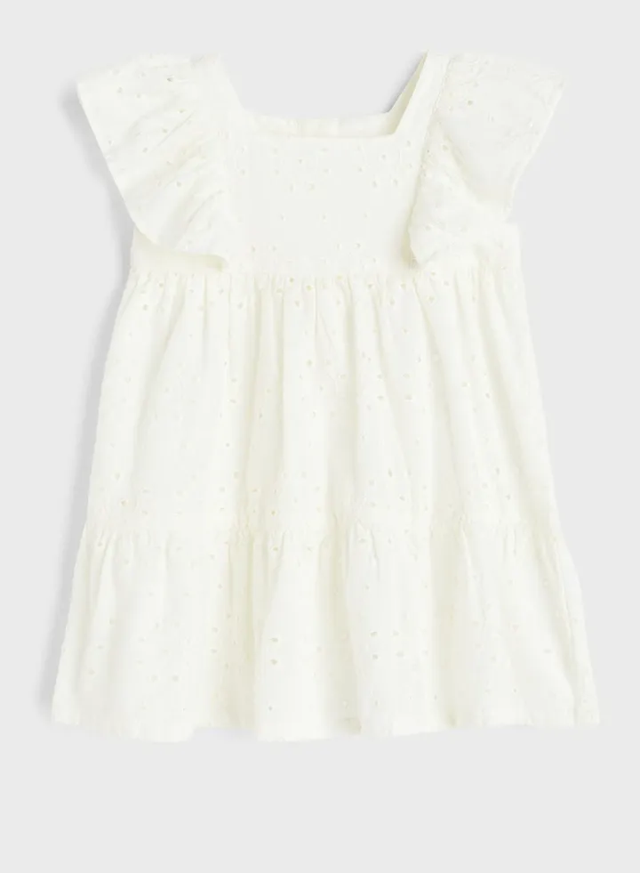 Kids Essential Broderie Midi Dress