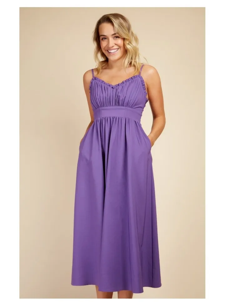 Little Mistress Purple Skater Midaxi
