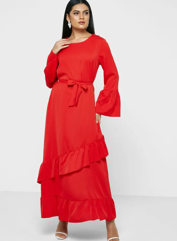 Ruffle Hem Detail Dress