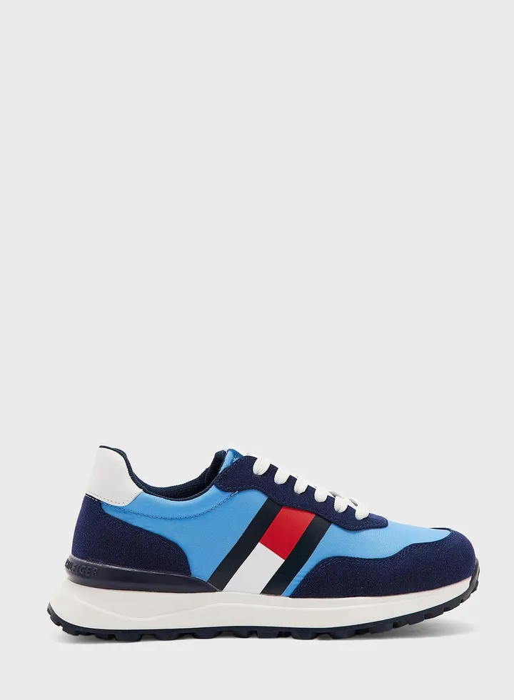 Kids Flag Lace Up Sneakers