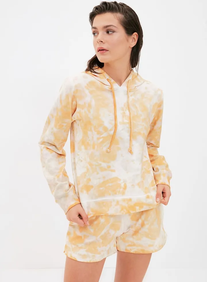 Knitted Tie Dye Hoodie